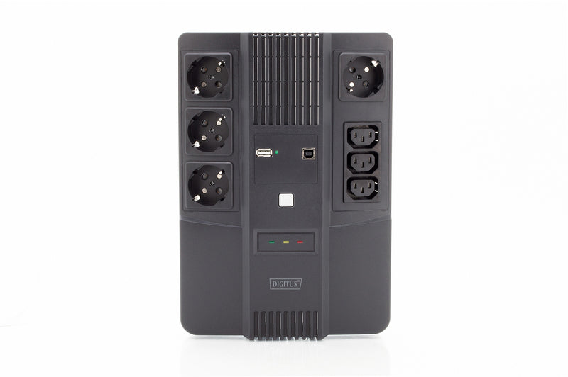 GRUPPO DI CONTINUITA' 600 VA/360 WATT 4 PRESE SCHUKO, 3 IEC C13 USB, RJ45 DIGITUS