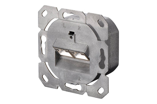 PRESA A MURO CON 2 PRESE CAT 6A 80X80 SCHERMATA CON COPERTURE ANTIPOLVERE DIGITUS