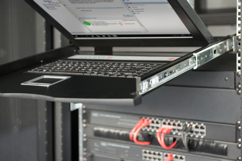 CONSOLE TFT 17" PER RACK 19" 1 PORTA KVM E TOUCHPAD TASTIERA ITALIANA DIGITUS