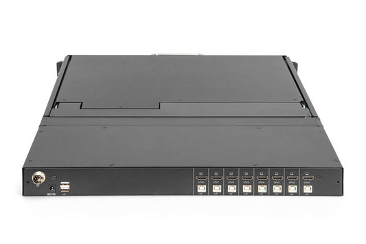 Console KVM modulare HD LCD con TFT da 19", connessione KVM HDMI a 8 porte, touchpad, layout di tastiera italiano