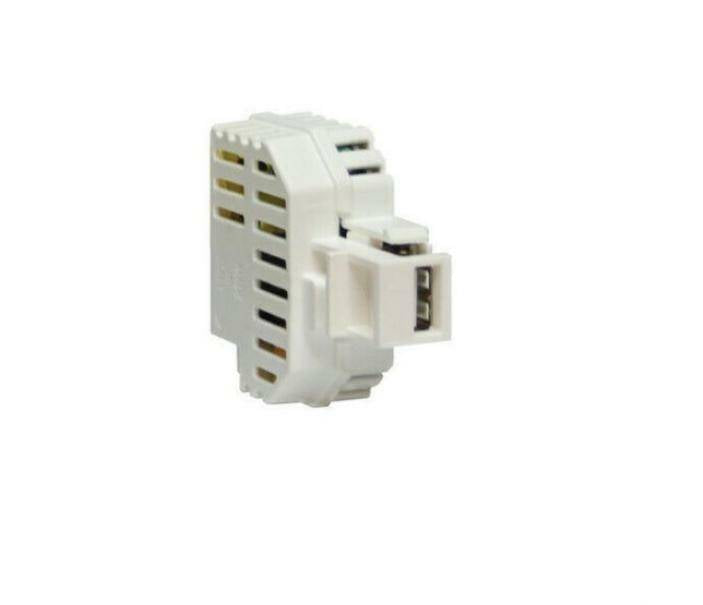 ADATTATORE KEYSTONE A INCASSO CON PRESA USB PER ALIMENTAZIONE USB-A 5V 3A
