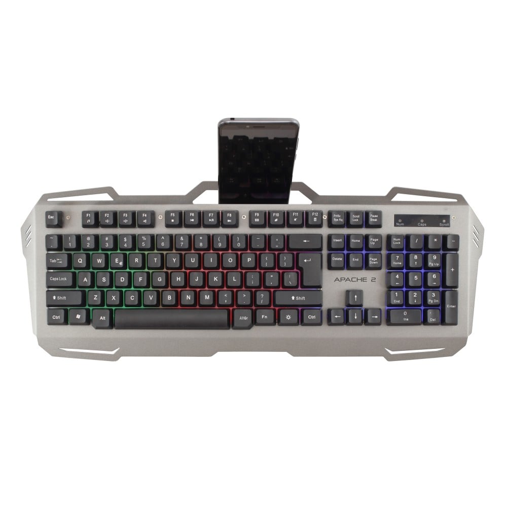 Kit Gaming Mouse 3200 Dpi e Tastiera USB con Retroilluminazione LED RGB, APACHE 2