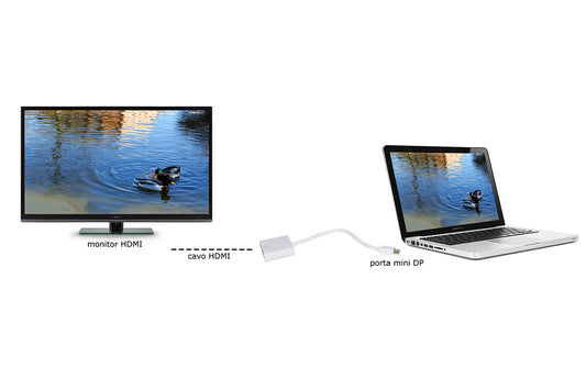 ADATTATORE MINI DISPLAYPORT MASCHIO - HDMI® FEMMINA NERO