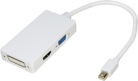 ADATTATORE MINI DISPLAYPORT MASCHIO A DVI+HDMI+VGA FEMMINA