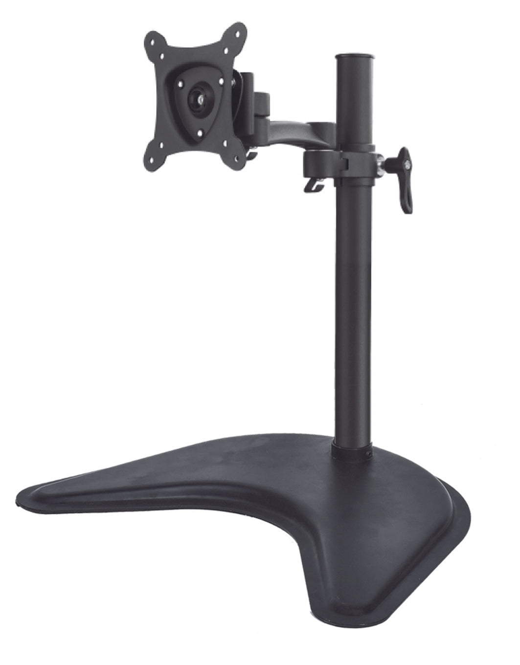 BRACCIO DA TAVOLO CON BASE PER VIDEO FINO A 15 KG DA 13 A 27" FINO A VESA 100X100 CON DUE SNODI