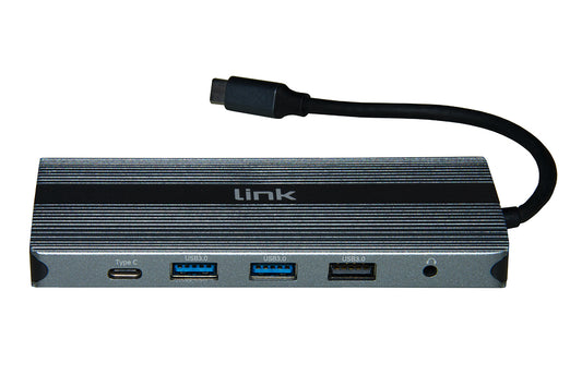 DOCKING STATION USB-C CON 12 PORTE USB, HDMI®, DP, VGA, PD, AUDIO, GIGABIT, CARD, PER NOTEBOOK TABLET SMARTPHONE