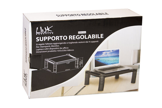 SUPPORTO REGOLABILE PER MONITOR O STAMPANTE