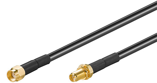 CAVO PROLUNGA PER ANTENNA WIRELESS MASCHIO/FEMMINA CONNETTORE RP-SMA MT. 3