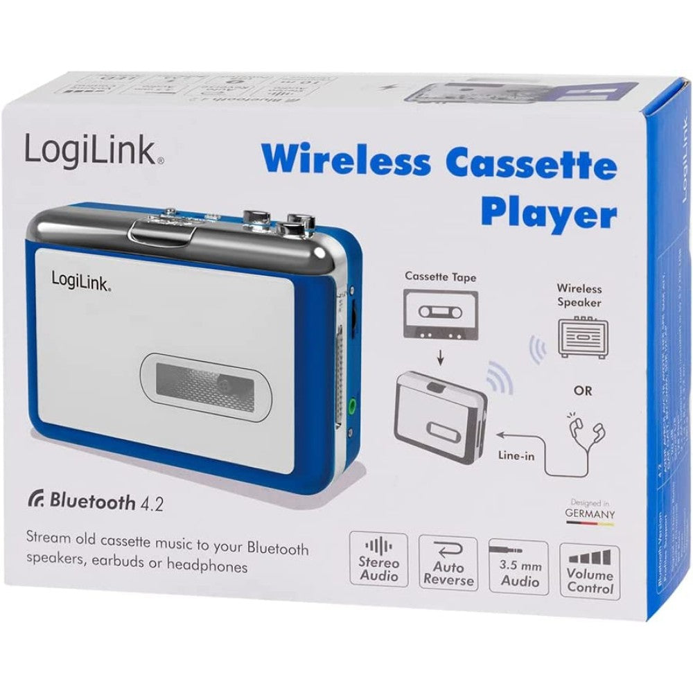Lettore a Cassette Bluetooth V4.2 Senza Fili Wireless