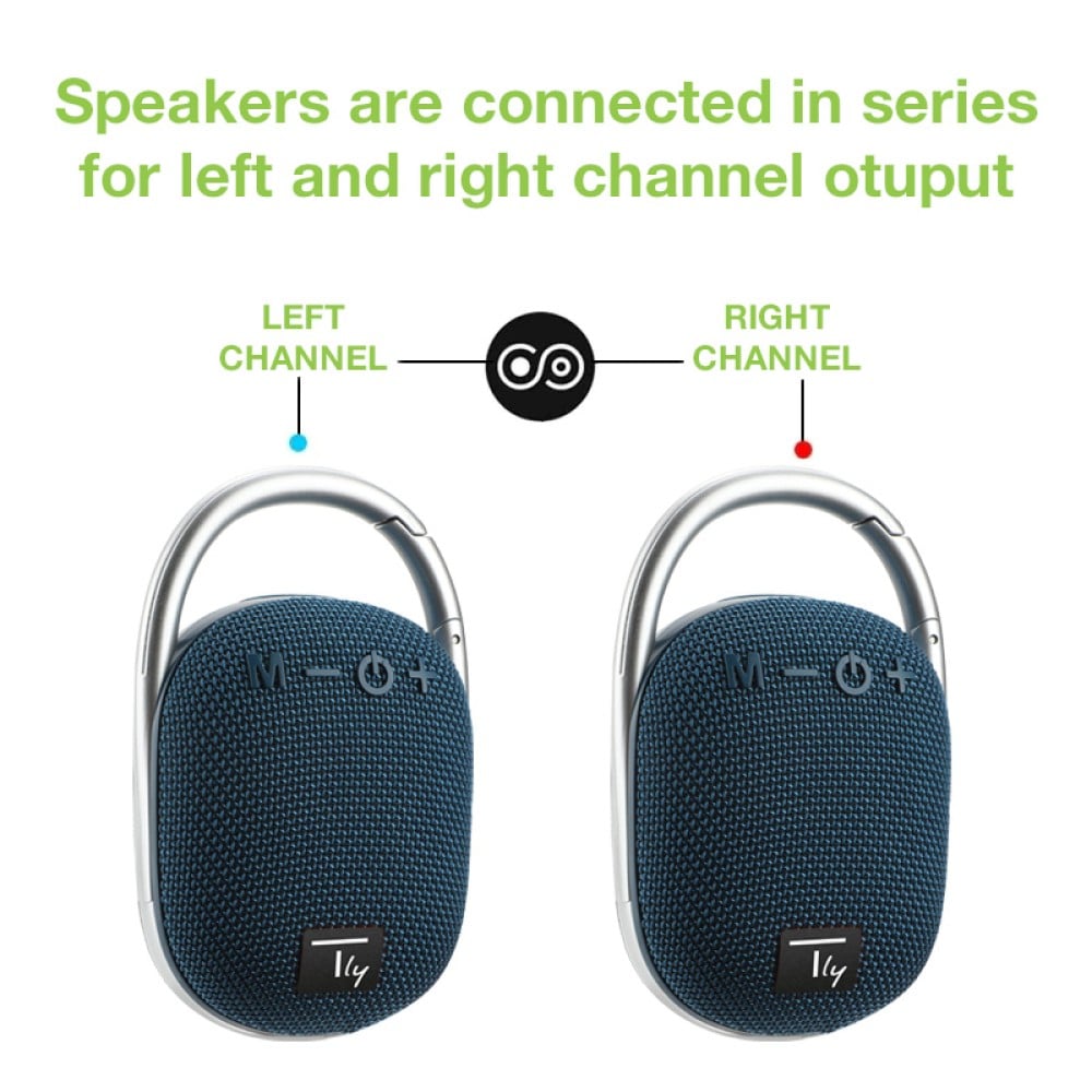 Mini Altoparlante Wireless BT V5.3 Speaker Luce LED Vivavoce TF USB Blu