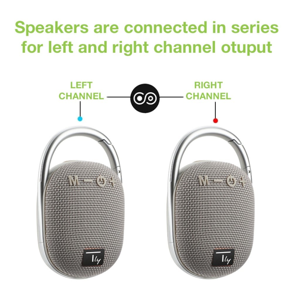 Mini Altoparlante Wireless BT V5.3 Speaker Luce LED Vivavoce TF USB Grigio