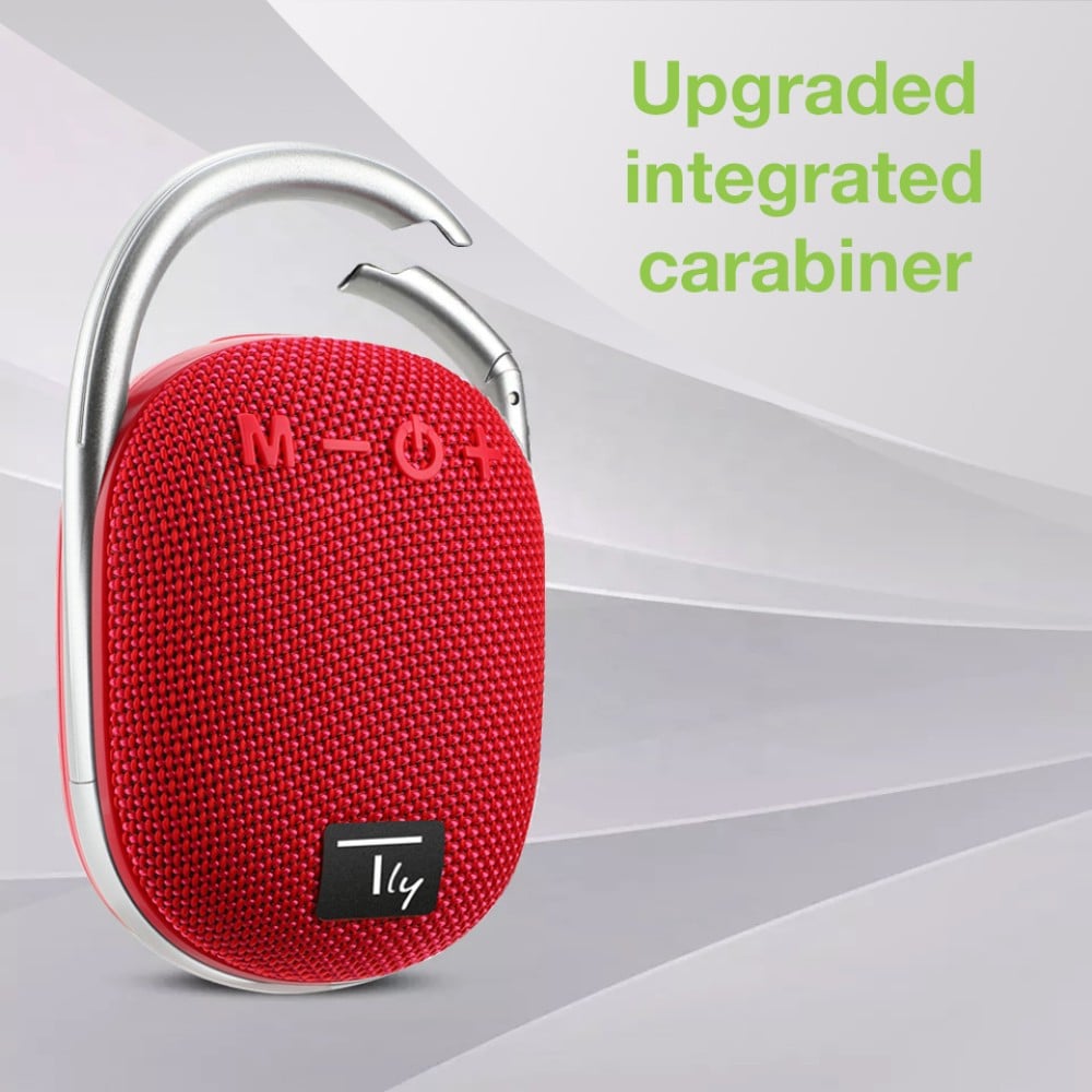 Mini Altoparlante Wireless BT V5.3 Speaker Luce LED Vivavoce TF USB Rosso