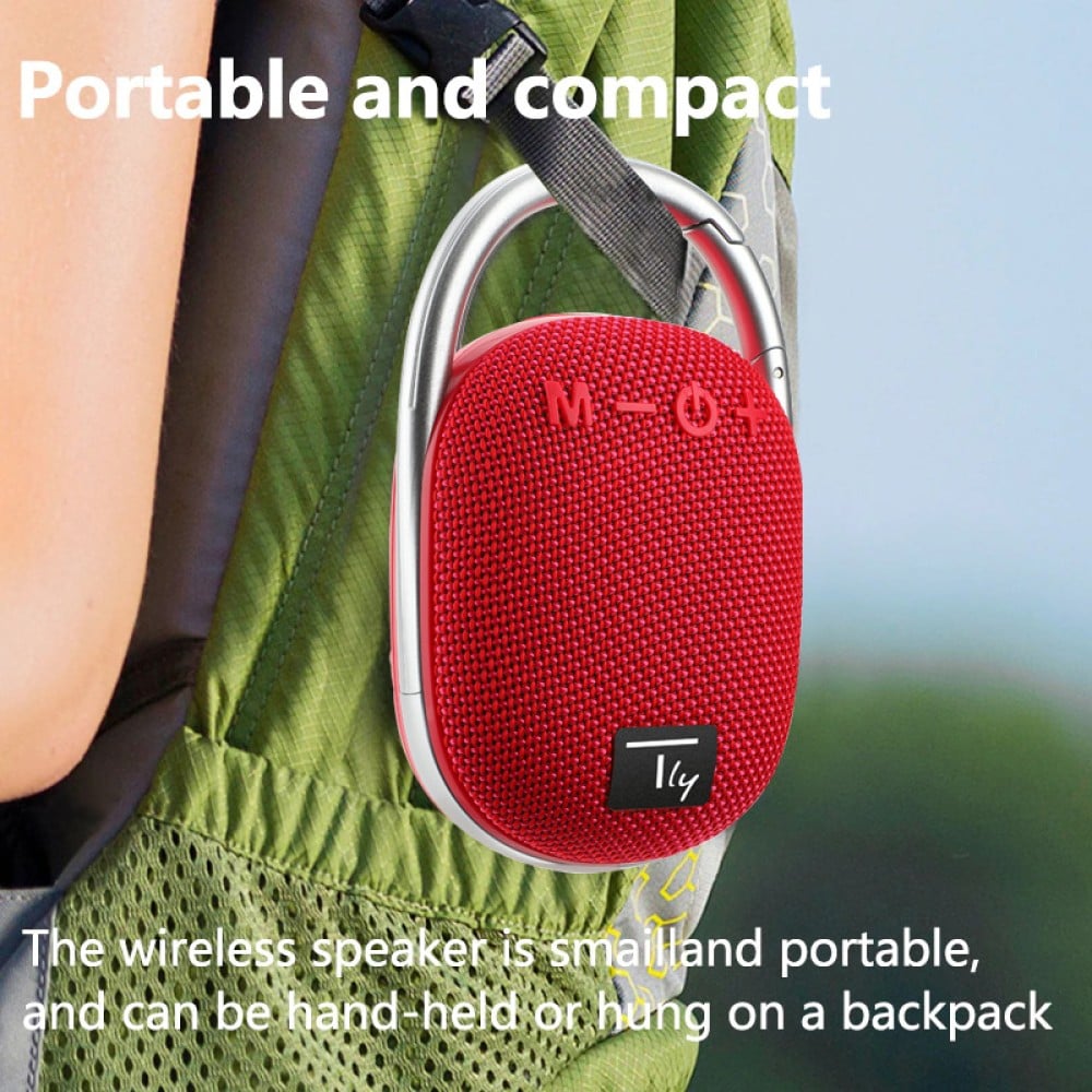 Mini Altoparlante Wireless BT V5.3 Speaker Luce LED Vivavoce TF USB Rosso