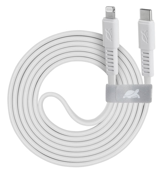 Cavo ricarica piatto Type-C / Lightning 1,2m bianco