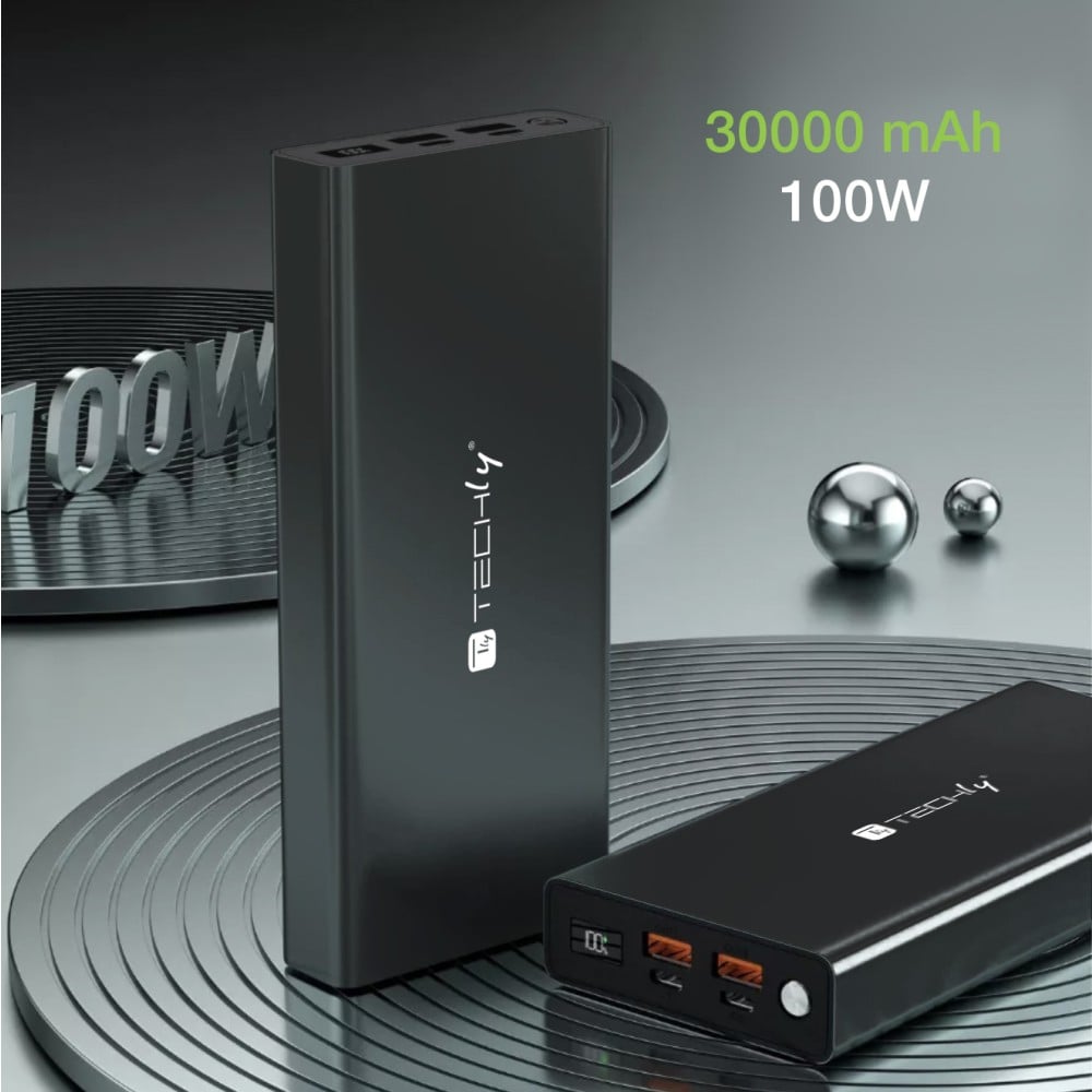 Power Bank Smartphone 30000 mAh 100W USB-C™ 4 Porte Output