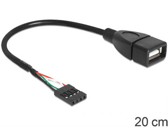 CAVO USB 2.0 CONNETTORE FEMMINA - 4 PIN PER PIASTRA MADRE CM. 20