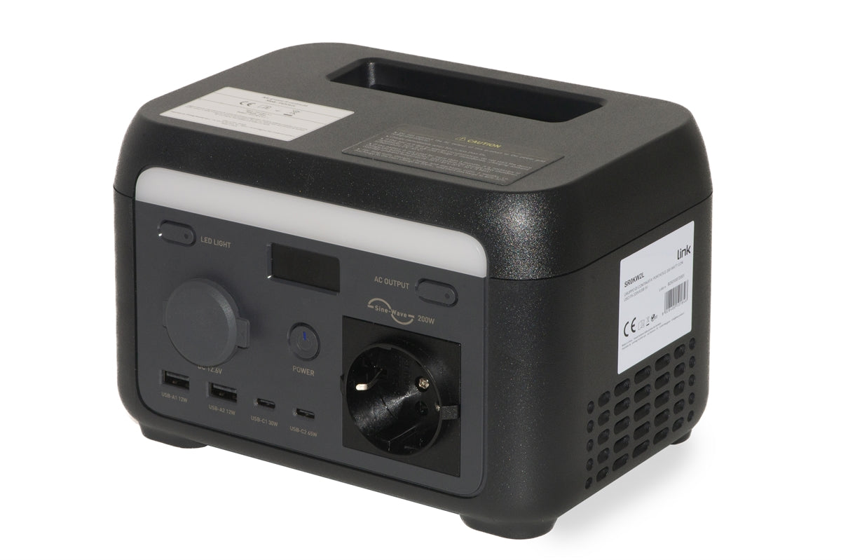 GRUPPO DI CONTINUITA' PORTATILE 200 WATT CON USCITA 220V/USB 5V