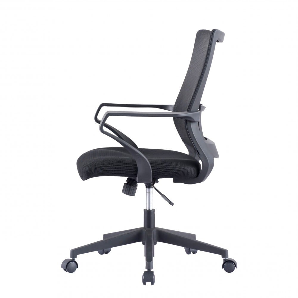 Sedia per Ufficio con Schienale Medio in rete Nero