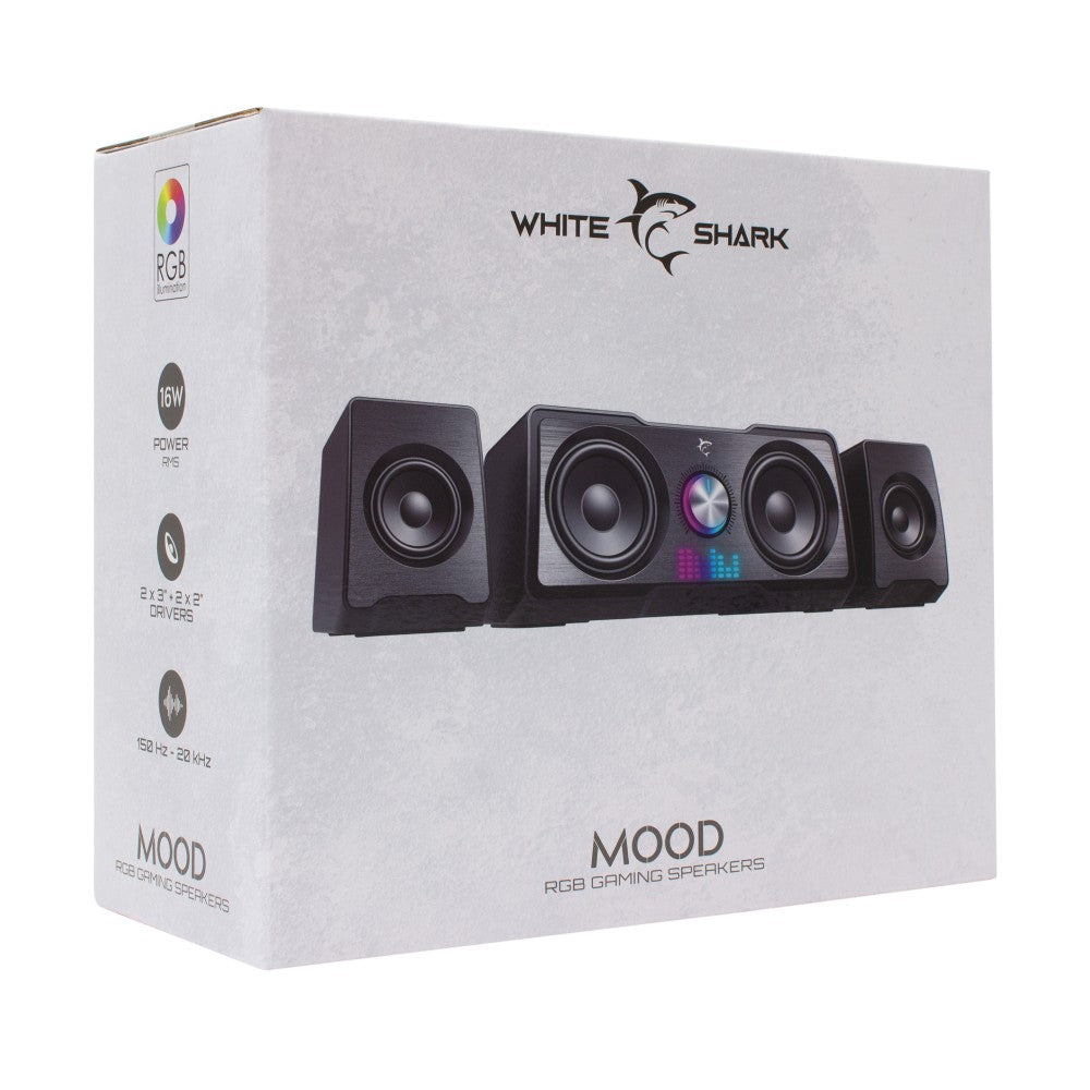 Sistema Altoparlanti Gaming Stereo Illuminazione RGB 7 Colori USB 3,5 mm