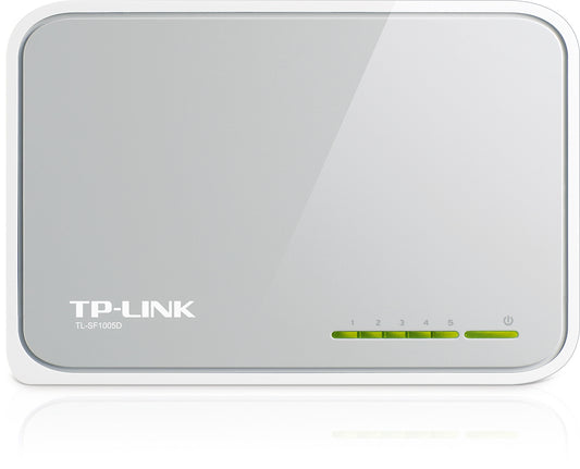 5-port 10/100M mini Desktop Switch, 5 10/100M RJ45 ports, Plastic case