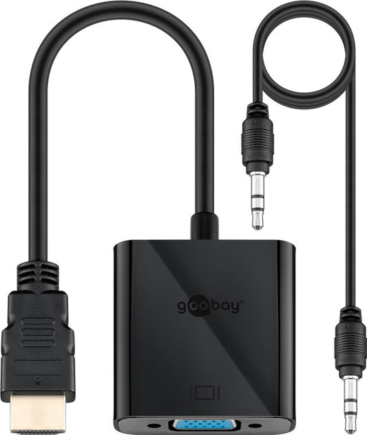 ADATTATORE HDMI MASCHIO - VGA FEMMINA CON AUDIO