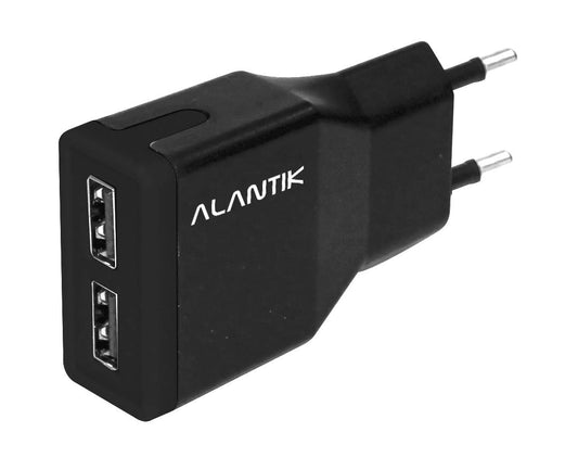 Caricatore USB 2 prese USB da muro 5V 2A