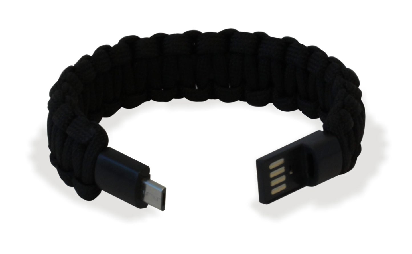 Bracciale Paracord con Micro USB Nero