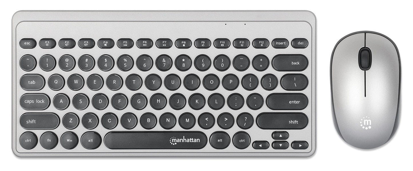 Kit Mini Tastiera Slim e Mouse 1200 Dpi Wireless, MWK4095