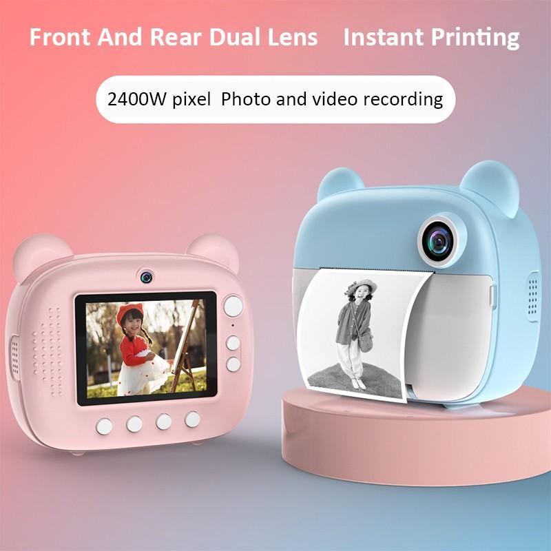 Fotocamera con stampa istantanea per bambini fotocamera per stampa termica fotocamera digitale fotocamera per bambina videocamera per bambini