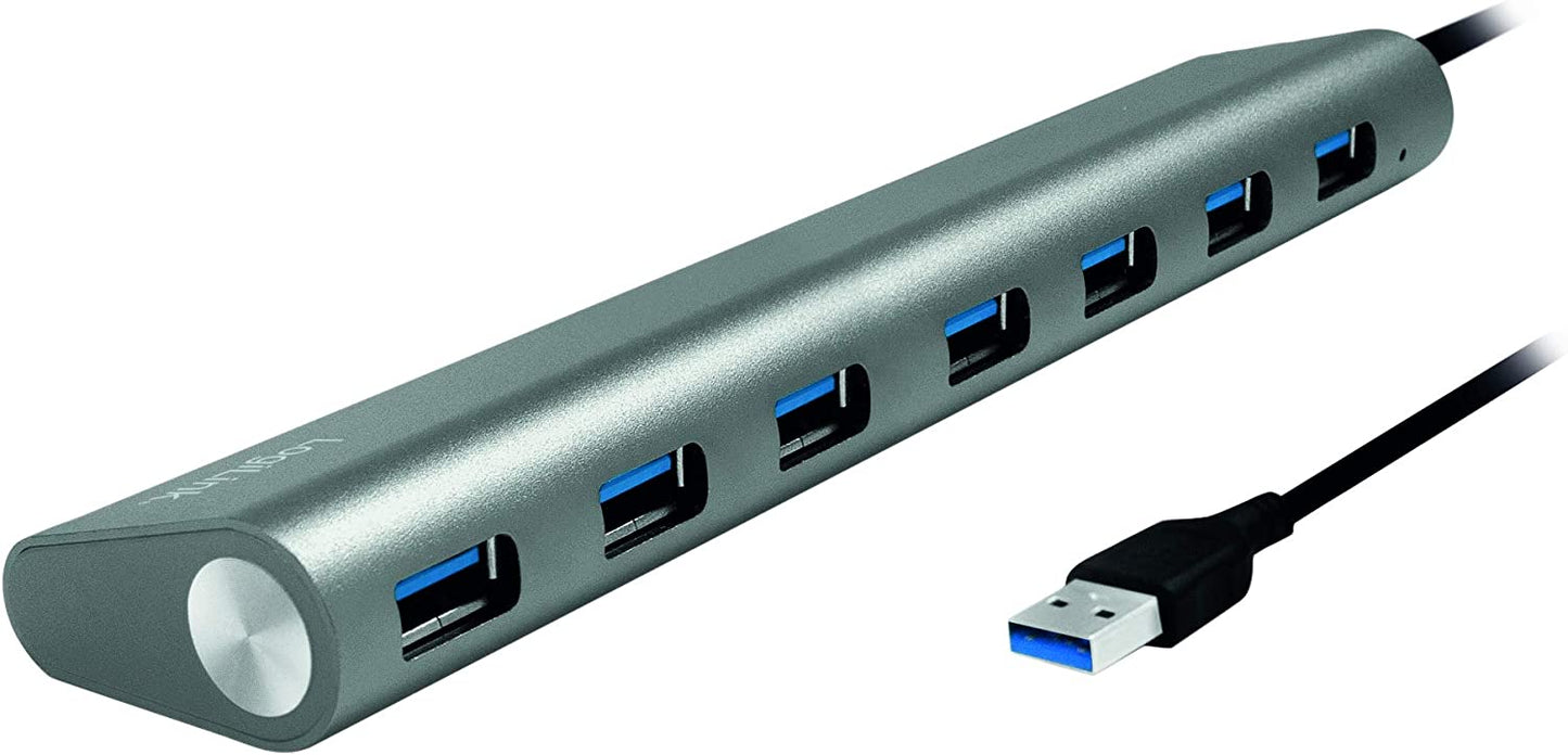 Hub USB 3.2 SuperSpeed 7 porte Alluminio Silver
