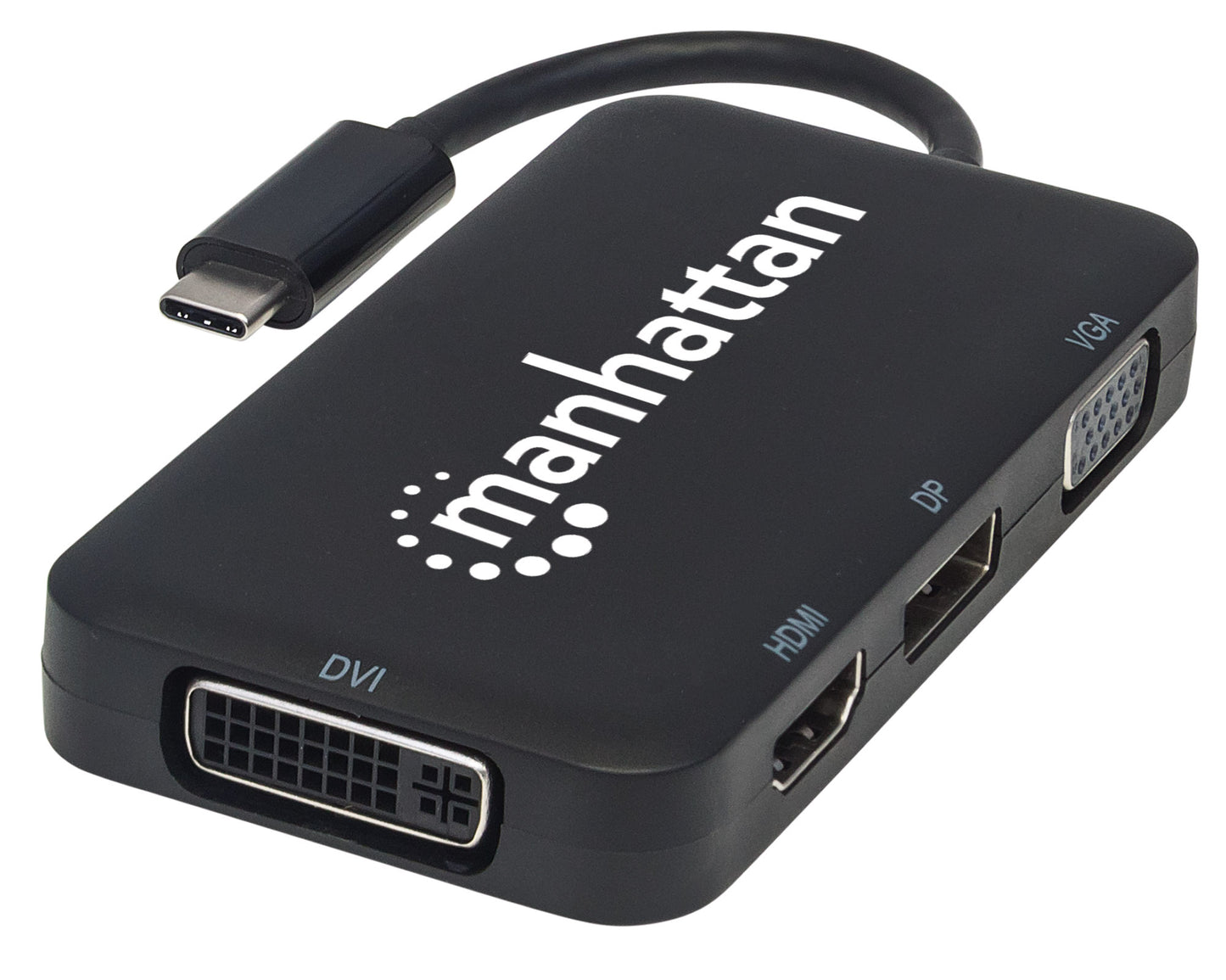 Adattatore Convertitore USB-C™ 4 in 1 a DP/HDMI/DVI/VGA Nero