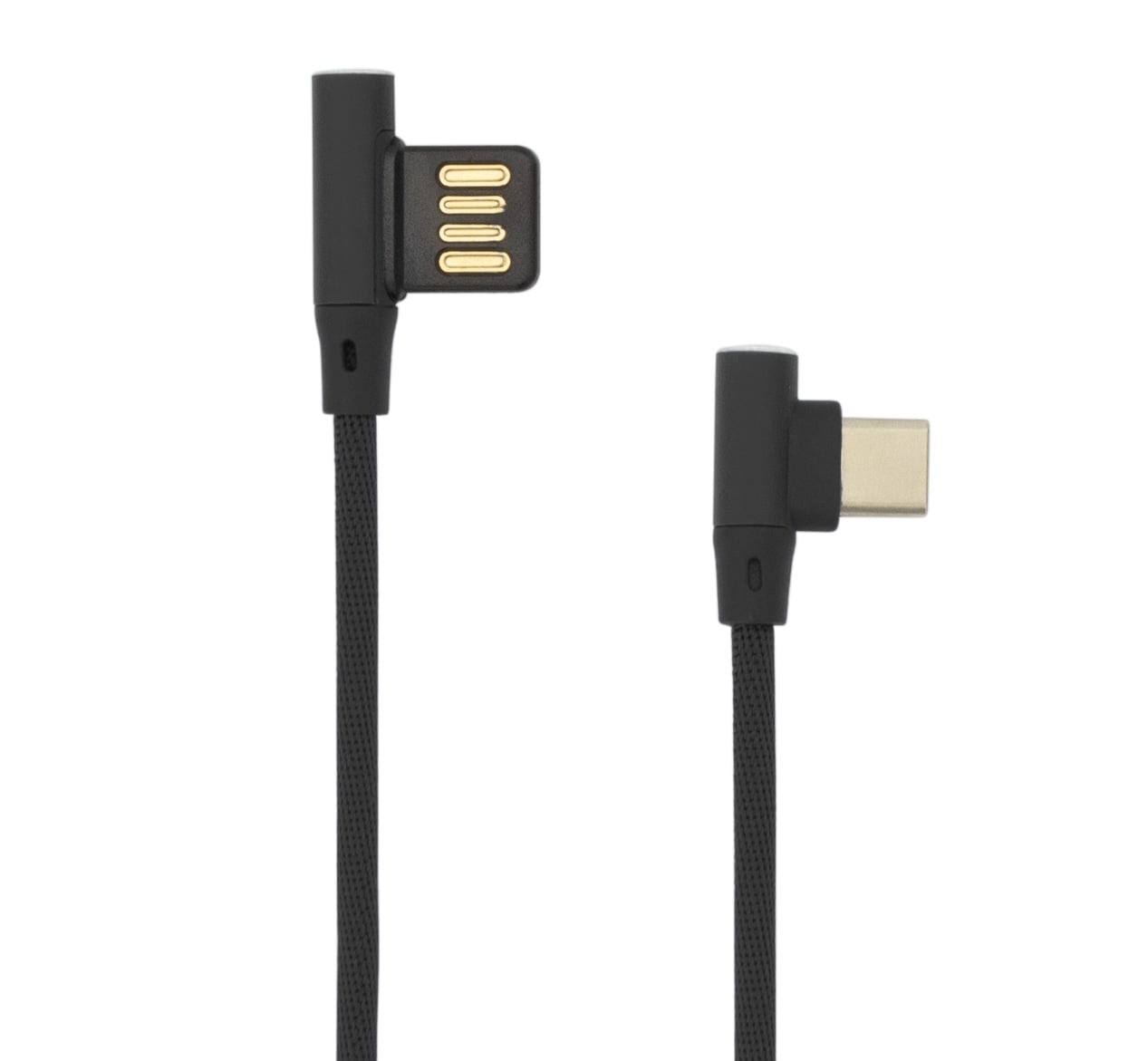 Cavo USB Angolato 90° USB A/USB-C 1.5m Nero