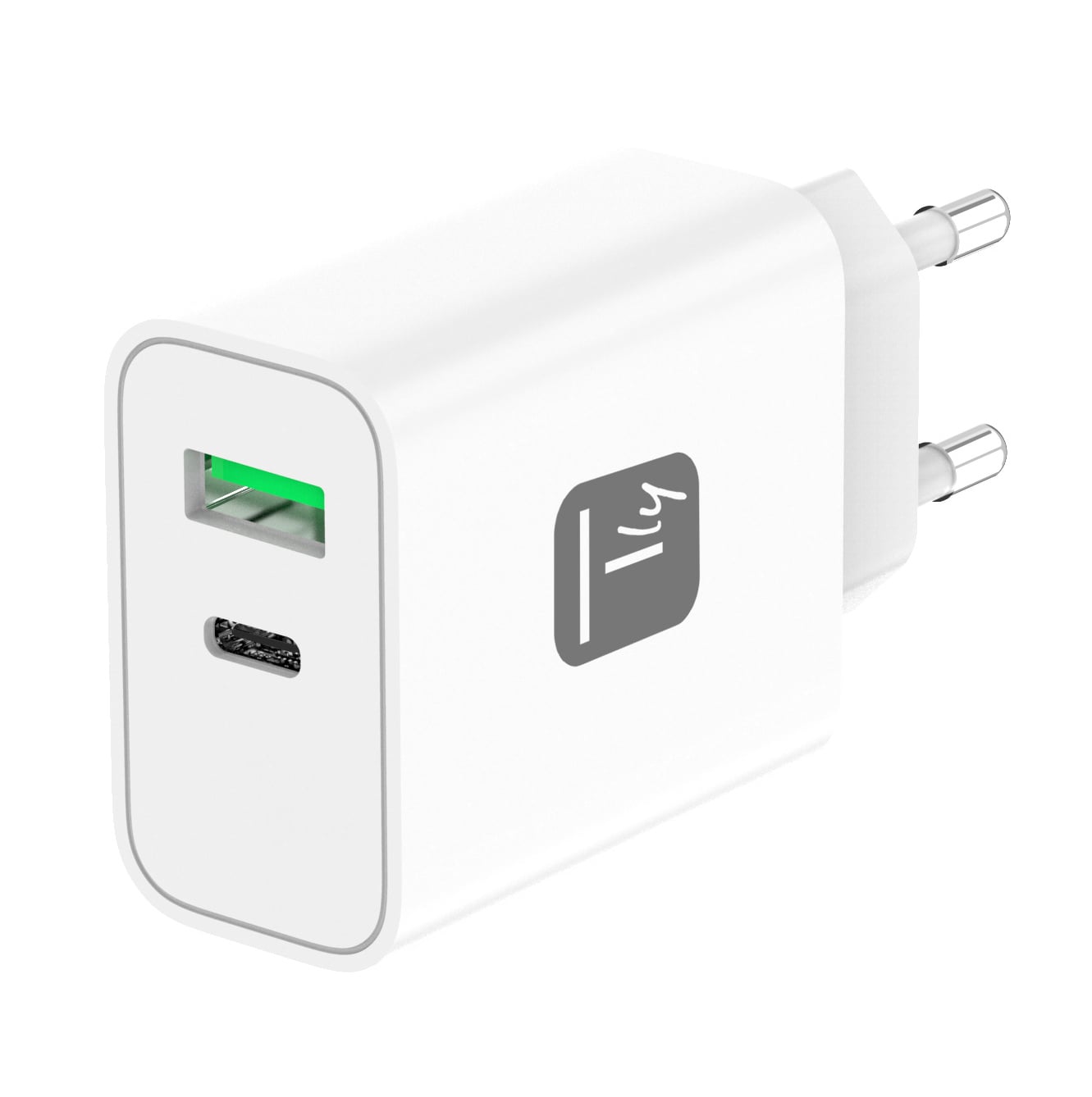 Caricatore Alimentatore GaN USB-C™ 30W e USB-A QC3.0 da Muro