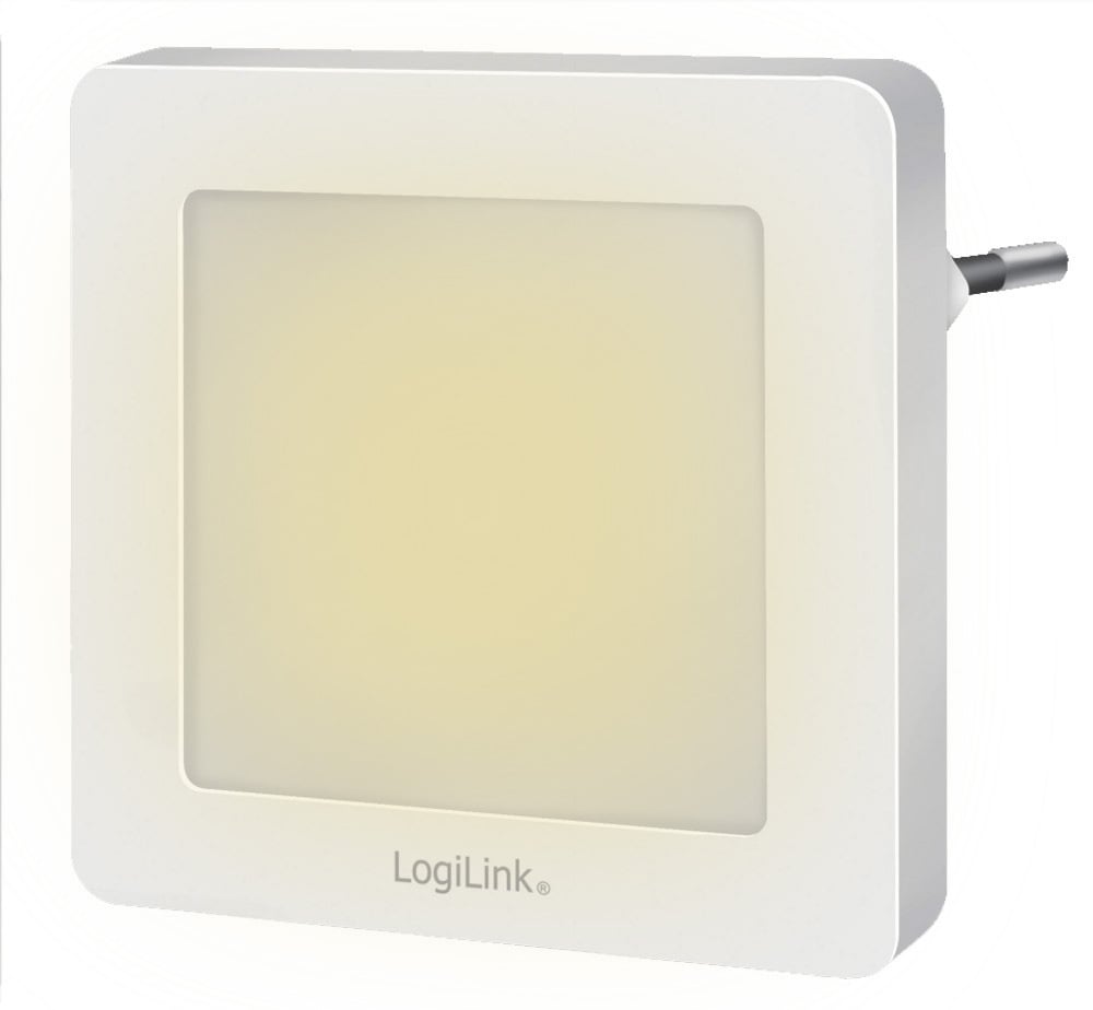 Luce Notturna LED Quadrata con Sensore Crepuscolare Bianco Caldo