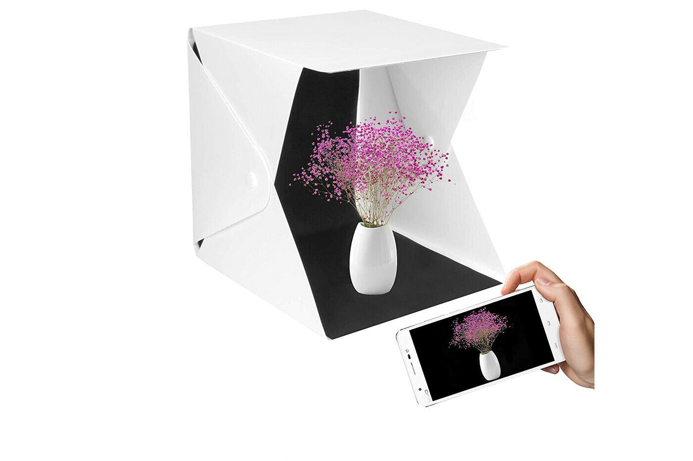 Box per foto scatola luminosa 30 cm pieghevole portatile con sfondo soft box