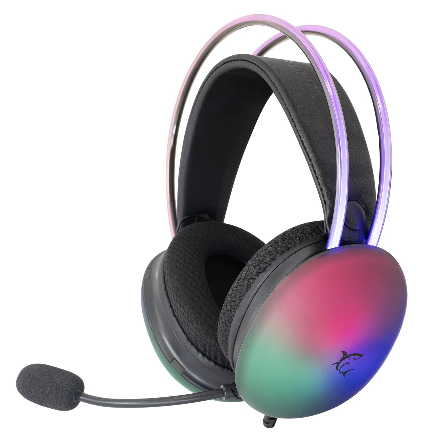 Cuffia Gaming Stereo con Microfono e Illuminazione RGB su Cuffie e Archetto Nero FIREFLY