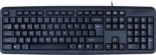 Tastiera USB 104 Tasti Layout Americano Nero