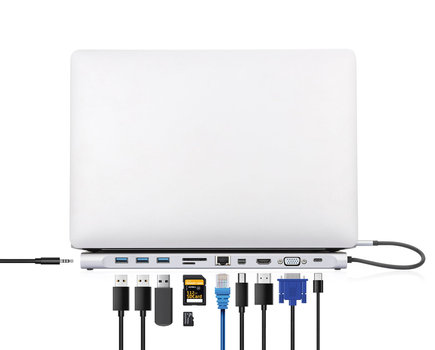 Docking Station USB-C 11-in-1 triplo monitor con MST