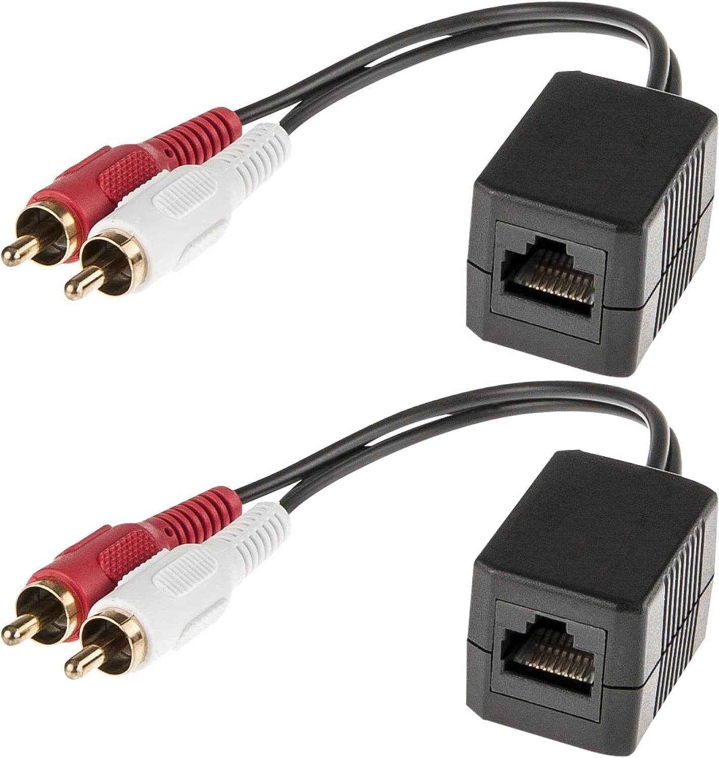 Convertitore Extender Audio RJ45 Cat.5 2xRCA