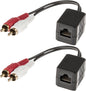 Convertitore Extender Audio RJ45 Cat.5 2xRCA