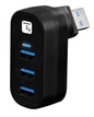Mini Hub Rotante con 3 Porte USB 3.2 Nero