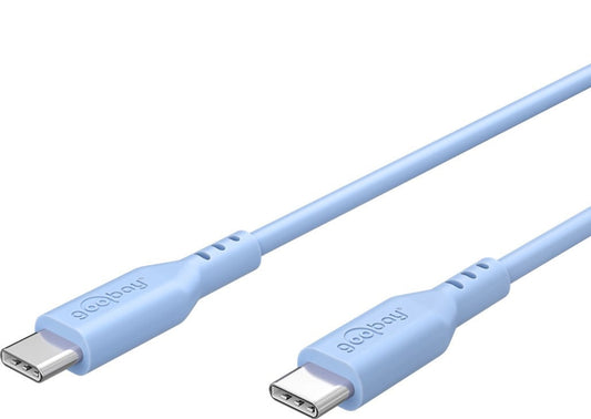 Cavo USB-C&trade; Maschio/Maschio USB 2.0 in Silicone 1,5 metri Azzurro