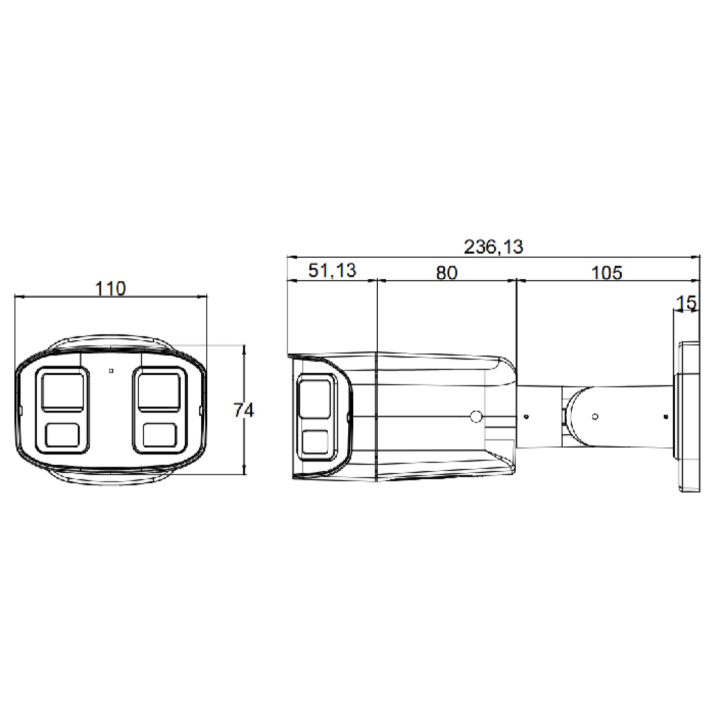 Telecamera IP Motorizzata Bullet IR H.265 da 8MP IP67 Rilevamento Basato su AI, DGM8707DGAT