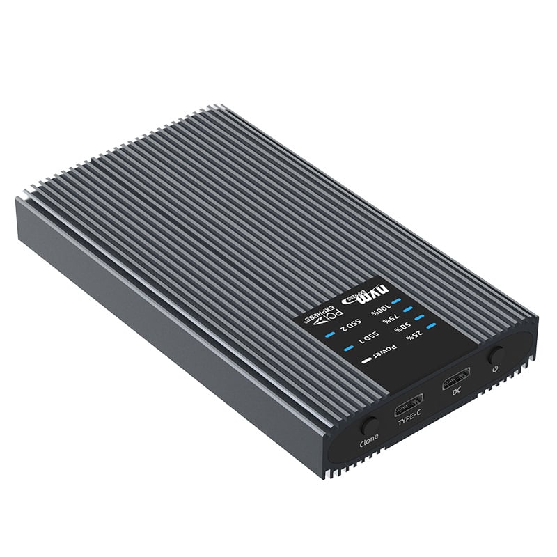 Box Esterno Duplicatore Clone Offline USB3.2 Gen 2x2 USB-C M.2 PCIe NVME 20 Gbps