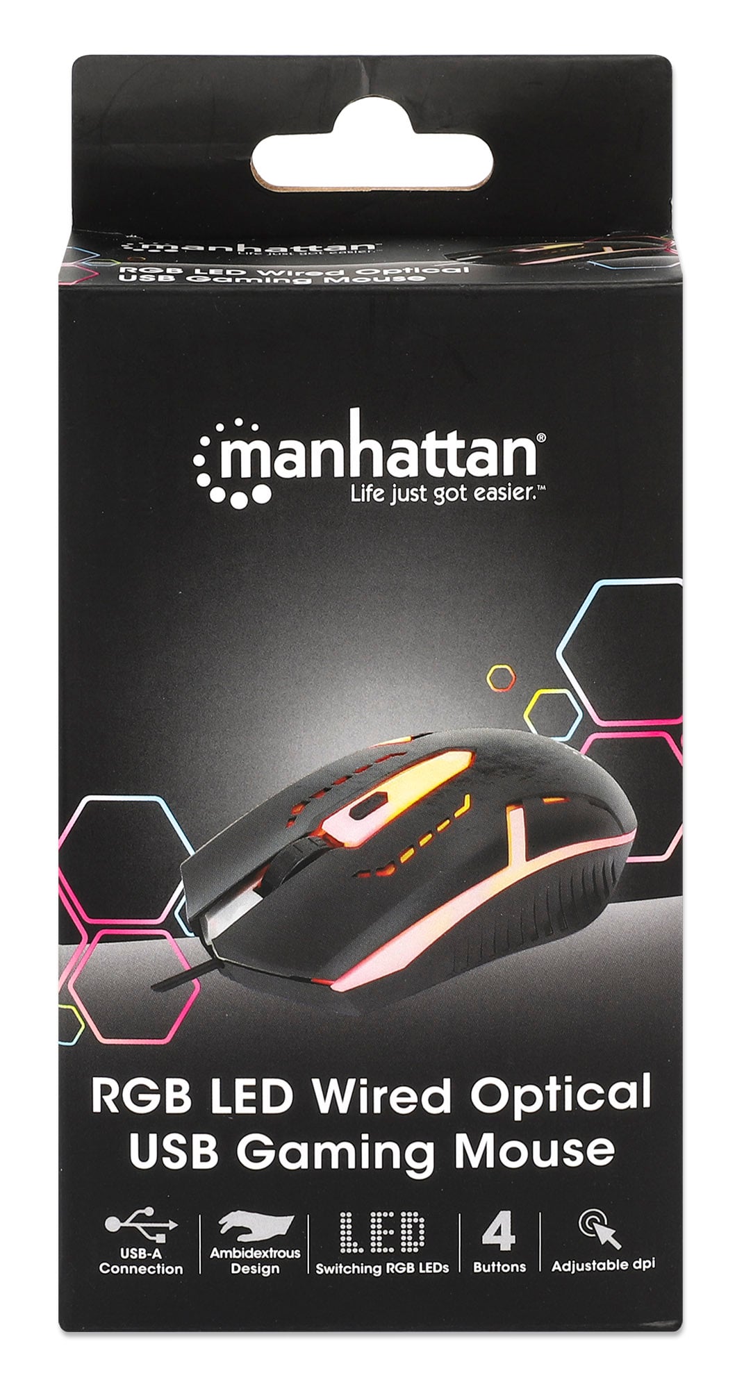 Mouse Ottico USB Gaming 1500 Dpi Retroilluminazione LED RGB