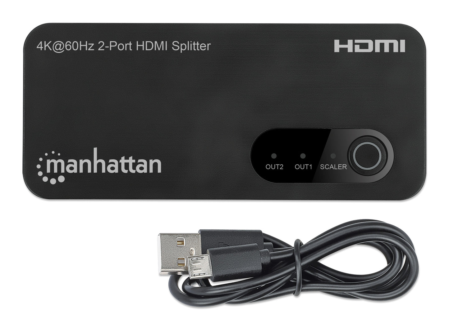 Splitter HDMI 4K@60Hz UHD 3D con LED 2 vie