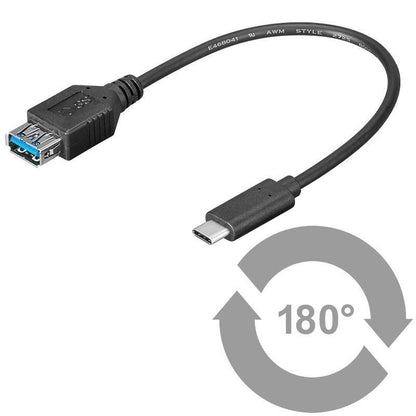 Cavo Superspeed USB A Femmina USB-C Maschio 15cm Blu