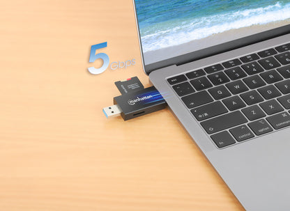 Lettore/Scrittore USB 3.0 Combo USB-C/USB-A Multi-Schede