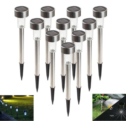 12 PEZZI Faretto led picchetto luce ricarica energia solare esterno giardino