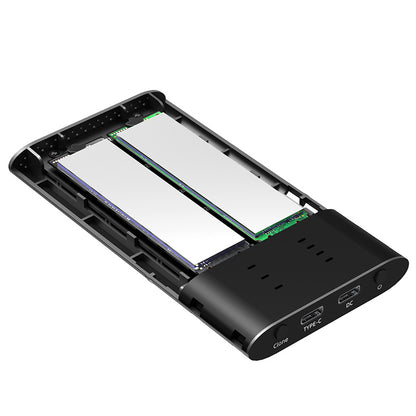 Box Esterno Duplicatore Clone Offline USB3.2 Gen 2x2 USB-C M.2 PCIe NVME 20 Gbps